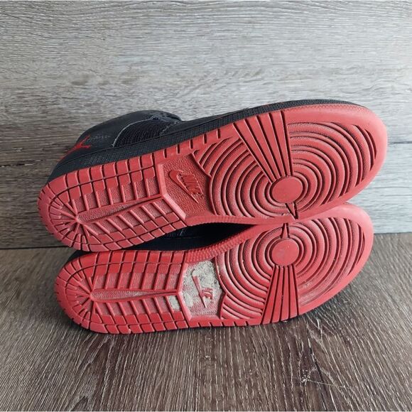 Jordan 1 Flight 4 Premium GS 'Black Gym Red' 828237-006 Size 7Y - Picture 8 of 11